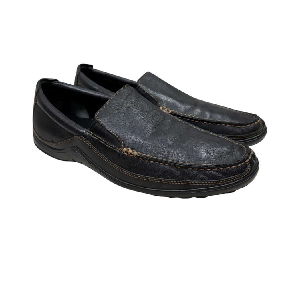Cole Haan Tucker Venetian Loafers Men's Size 10 Black Leather Driving Shoes